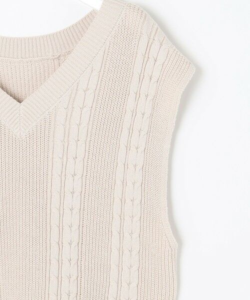 S size ONWARD(小さいサイズ) / エスサイズオンワード ベスト | 【前後着用可】ケーブルニット ベスト | 詳細5