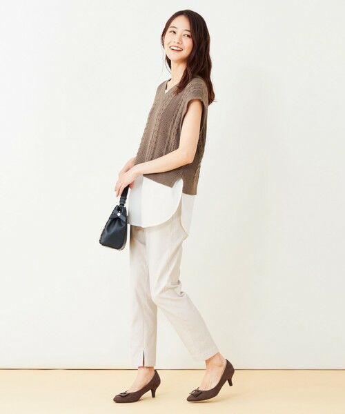 S size ONWARD(小さいサイズ) / エスサイズオンワード ベスト | 【前後着用可】ケーブルニット ベスト | 詳細9