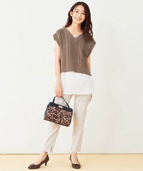 S size ONWARD(小さいサイズ) / エスサイズオンワード ベスト | 【前後着用可】ケーブルニット ベスト | 詳細10