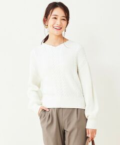 S size ONWARD(小さいサイズ) / エスサイズオンワード ニット・セーター | 【静電気/毛玉防止】パチッとしにくい！スフレタッチVネック ニット