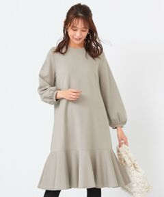 S size ONWARD(小さいサイズ) / エスサイズオンワード ロング・マキシ丈ワンピース | 【洗える】ポンチフレア ワンピース