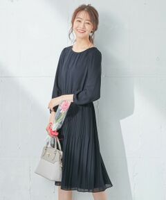S size ONWARD(小さいサイズ) / エスサイズオンワード ロング・マキシ丈ワンピース | 【洗える】フェミニンプリーツ ワンピース