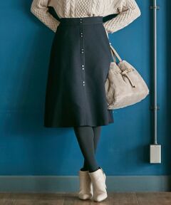 S size ONWARD(小さいサイズ) / エスサイズオンワード ミニ・ひざ丈スカート | ウーリッシュフレア スカート