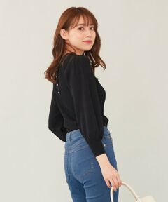 S size ONWARD(小さいサイズ) / エスサイズオンワード ニット・セーター | 【前後着用可能】ボリュームスリーブ2WAYリブ ニット