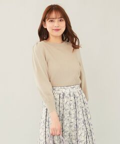 S size ONWARD(小さいサイズ) / エスサイズオンワード ニット・セーター | 【前後着用可能】ボリュームスリーブ2WAYリブ ニット