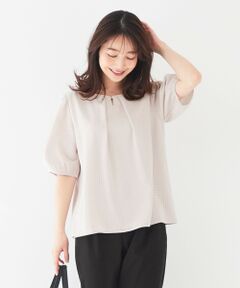 S size ONWARD(小さいサイズ) / エスサイズオンワード カットソー | 【UVケア】コンフォートモダールベーシックシフォンチェック カットソー