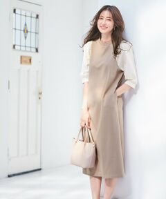 S size ONWARD(小さいサイズ) / エスサイズオンワード ロング・マキシ丈ワンピース | 【洗える】コンビポンチ ワンピース