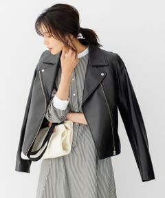 S size ONWARD(小さいサイズ) / エスサイズオンワード レザーブルゾン・ジャケット | ラムレザー ライダース ジャケット