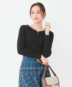 S size ONWARD(小さいサイズ) / エスサイズオンワード ニット・セーター | 【洗える】メタルポイントリブ ニット