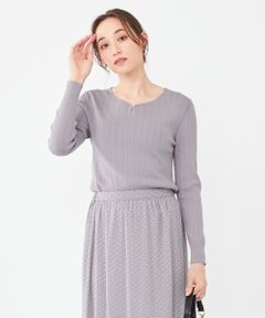 S size ONWARD(小さいサイズ) / エスサイズオンワード ニット・セーター | 【洗える】メタルポイントリブ ニット