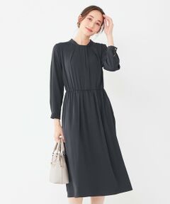 S size ONWARD(小さいサイズ) / エスサイズオンワード ロング・マキシ丈ワンピース | 【洗える】タックボウタイ ワンピース