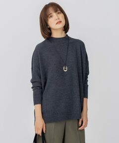 S size ONWARD(小さいサイズ) / エスサイズオンワード ニット・セーター | 【洗える】セミウーステッドウール モックネック ニット