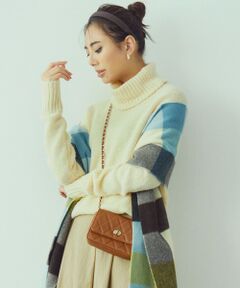 S size ONWARD(小さいサイズ) / エスサイズオンワード ニット・セーター | 【洗える】ブークレ タートルネック ニット