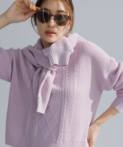 S size ONWARD(小さいサイズ) / エスサイズオンワード ニット・セーター | 【洗える】スフレハイネックケーブル ニット