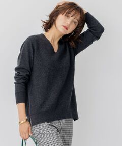 【WEB限定】カシミヤブレンドバルキー Vネック ニット