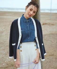 【洗える】23区DENIM ライトダンガリー シャツ