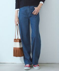 【WEB限定/洗える】23区DENIM ライトダンガリー ワイドパンツ