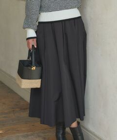 S size ONWARD(小さいサイズ) / エスサイズオンワード ミニ・ひざ丈スカート | 【洗える】ハイカウントライトタフタ ギャザースカート