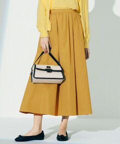 S size ONWARD(小さいサイズ) / エスサイズオンワード ミニ・ひざ丈スカート | 【洗える】ハイカウントライトタフタ ギャザースカート