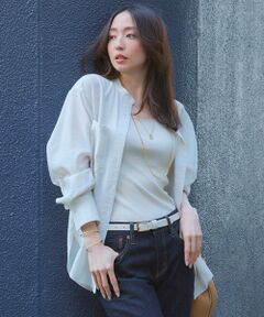 S size ONWARD(小さいサイズ) / エスサイズオンワード シャツ・ブラウス | 【洗える】バンドカラー シアー シャツ