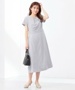 【WEB・一部店舗限定】リネンライクポリエステル ワンピース