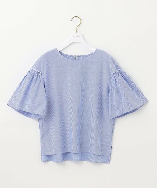 S size ONWARD(小さいサイズ) / エスサイズオンワード カットソー | シルケットストライプ フレアスリーブ カットソー | 詳細5