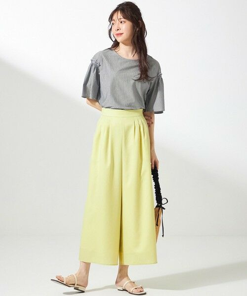 S size ONWARD(小さいサイズ) / エスサイズオンワード カットソー | シルケットストライプ フレアスリーブ カットソー | 詳細6