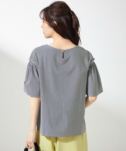 S size ONWARD(小さいサイズ) / エスサイズオンワード カットソー | シルケットストライプ フレアスリーブ カットソー | 詳細9