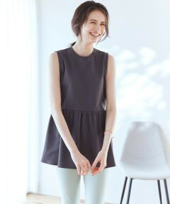 S size ONWARD(小さいサイズ) / エスサイズオンワード カットソー | 【SLOW/洗える】コンパクトインレー ペプラムヘム カットソー