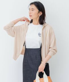 S size ONWARD(小さいサイズ) / エスサイズオンワード パーカー | 【洗える】シアーコットンナイロン ニットパーカー