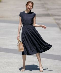 S size ONWARD(小さいサイズ) / エスサイズオンワード ロング・マキシ丈ワンピース | 【洗える】プリーツティアード ワンピース