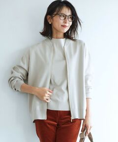 S size ONWARD(小さいサイズ) / エスサイズオンワード ブルゾン | 【洗える/セットアップ対応】ヴィスコースストレッチ ニットブルゾン