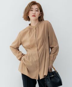 S size ONWARD(小さいサイズ) / エスサイズオンワード シャツ・ブラウス | 【洗える】キュアセルツイル ウエストタック ブラウス