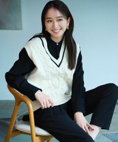 S size ONWARD(小さいサイズ) / エスサイズオンワード ベスト | 【洗える】コットンリリー Vネック ベスト