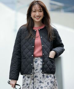 S size ONWARD(小さいサイズ) / エスサイズオンワード ブルゾン | 【洗える】レディトリミングキルト ブルゾン