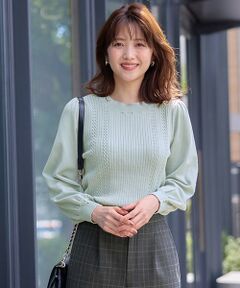 S size ONWARD(小さいサイズ) / エスサイズオンワード ニット・セーター | 【CICA加工】ケーブルポイント ニット