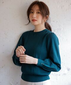 S size ONWARD(小さいサイズ) / エスサイズオンワード ニット・セーター | 【CICA加工】ケーブルポイント ニット