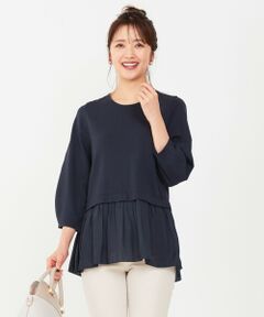 S size ONWARD(小さいサイズ) / エスサイズオンワード ニット・セーター | 【洗える】ファブリックコンビ ニット