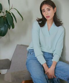 S size ONWARD(小さいサイズ) / エスサイズオンワード ニット・セーター | 【洗える】ウーステッドウール 重ね襟 ニット