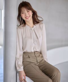 S size ONWARD(小さいサイズ) / エスサイズオンワード シャツ・ブラウス | 【洗える】メタルパーツボウタイ ブラウス 長袖