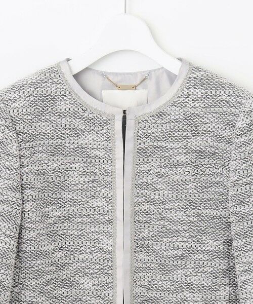 S size ONWARD(小さいサイズ) / エスサイズオンワード ノーカラージャケット | カラミツイードノーカラー ジャケット | 詳細7