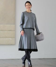 S size ONWARD(小さいサイズ) / エスサイズオンワード セットアップ | 【洗える/マルチウェイ】リバーシブルニット セットアップ