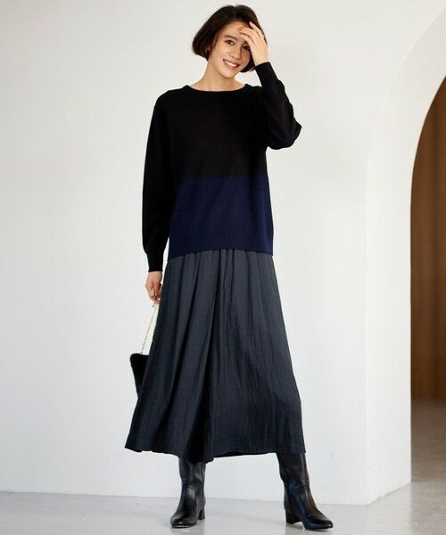 S size ONWARD(小さいサイズ) / エスサイズオンワード ニット・セーター | 【洗える】セミウーステッドウールボートネック ニット | 詳細18