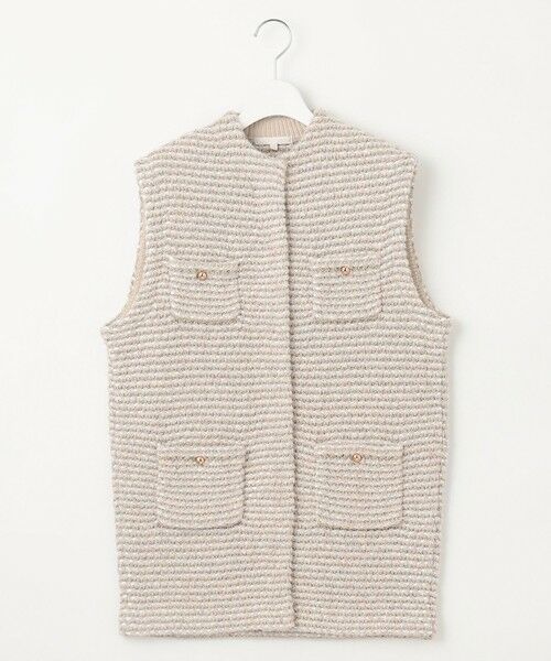 S size ONWARD(小さいサイズ) / エスサイズオンワード ベスト | ツイード調ニット ジレ | 詳細4