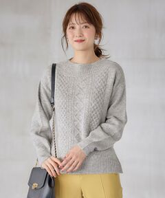 S size ONWARD(小さいサイズ) / エスサイズオンワード ニット・セーター | 【洗える】ラメケーブル ニット
