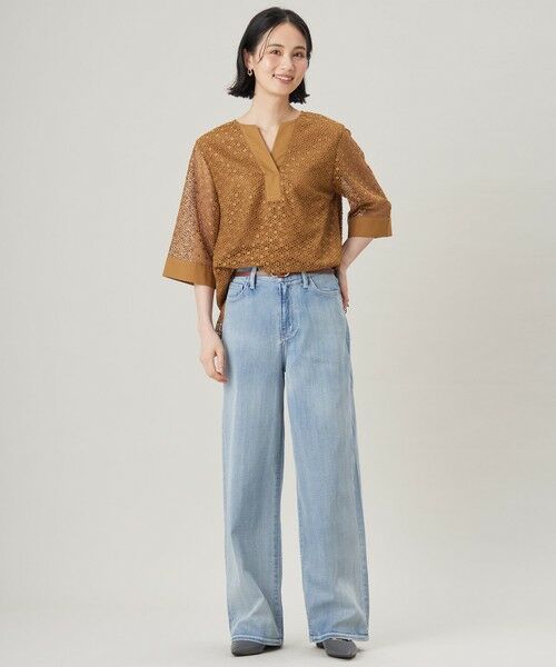 S size ONWARD(小さいサイズ) / エスサイズオンワード デニムパンツ | 【洗える】ウスカルデニム ワイドパンツ | 詳細26