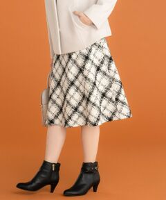 【低身長企画】ツイードチェックフレア スカート