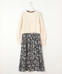 S size ONWARD(小さいサイズ) / エスサイズオンワード ロング・マキシ丈ワンピース | 【2SET】クロップドニットセット ワンピース