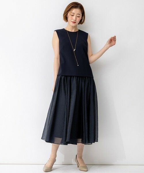 S size ONWARD(小さいサイズ) / エスサイズオンワード ドレス | 【APPLAUDIR】クリアジョーゼットコンビ ドレス | 詳細17