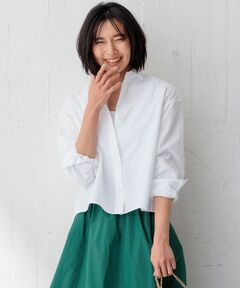 【Oggi4月号掲載/洗える】CANCLINI クロップド シャツ